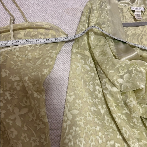 Vintage La Senza Lingerie Belted Robe and Slip dress set Sz L/XL - Picture 10 of 12